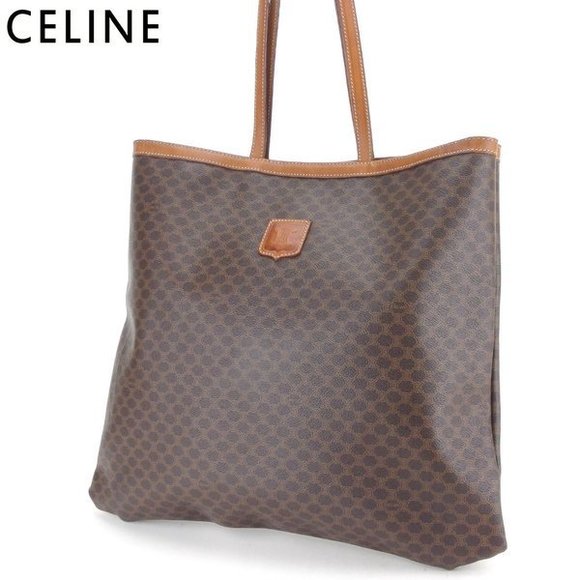 Celine Tote Bag Macadam Beige Leather Brown - Picture 1 of 6